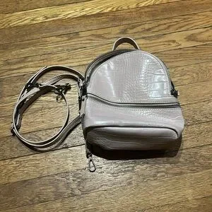 Elegant Gray and Cream Backpack School Backpack Lightweight Multipocket College High Middle  main image 4